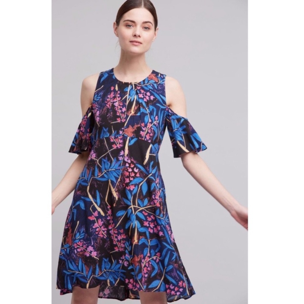 Maeve Anthropologie Elia Midi Dress Floral